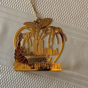 Gold New York City Holiday Ornament
